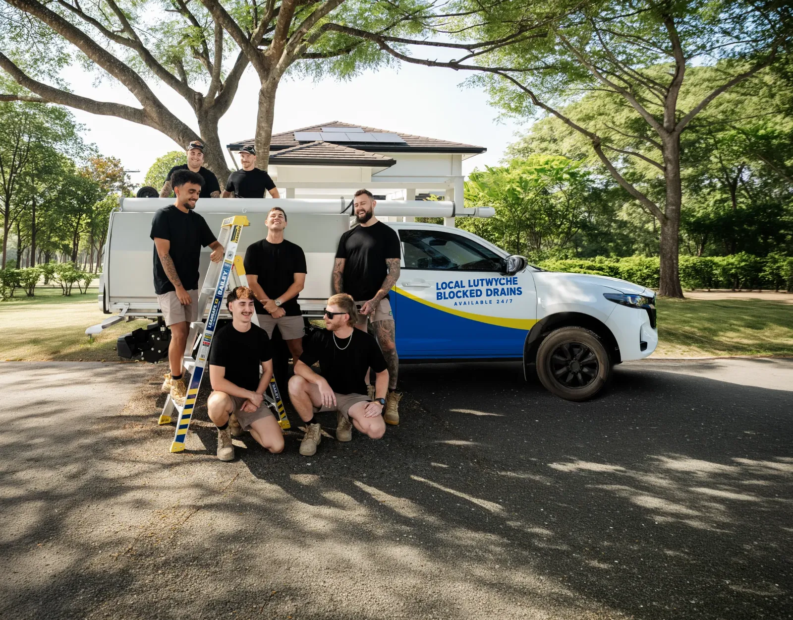 Local Lutwyche Blocked Drains ute and team